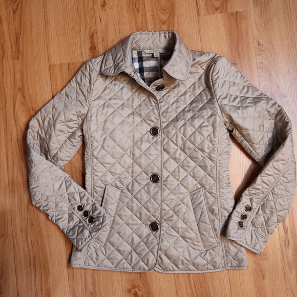 Burberry Jackets & Blazers - Burberry Brit Women's Quilted Jacket Beige Sz XS